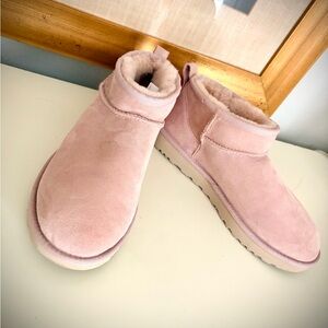 UGG Women's Classic Ultra Mini Boots in Rose Pink